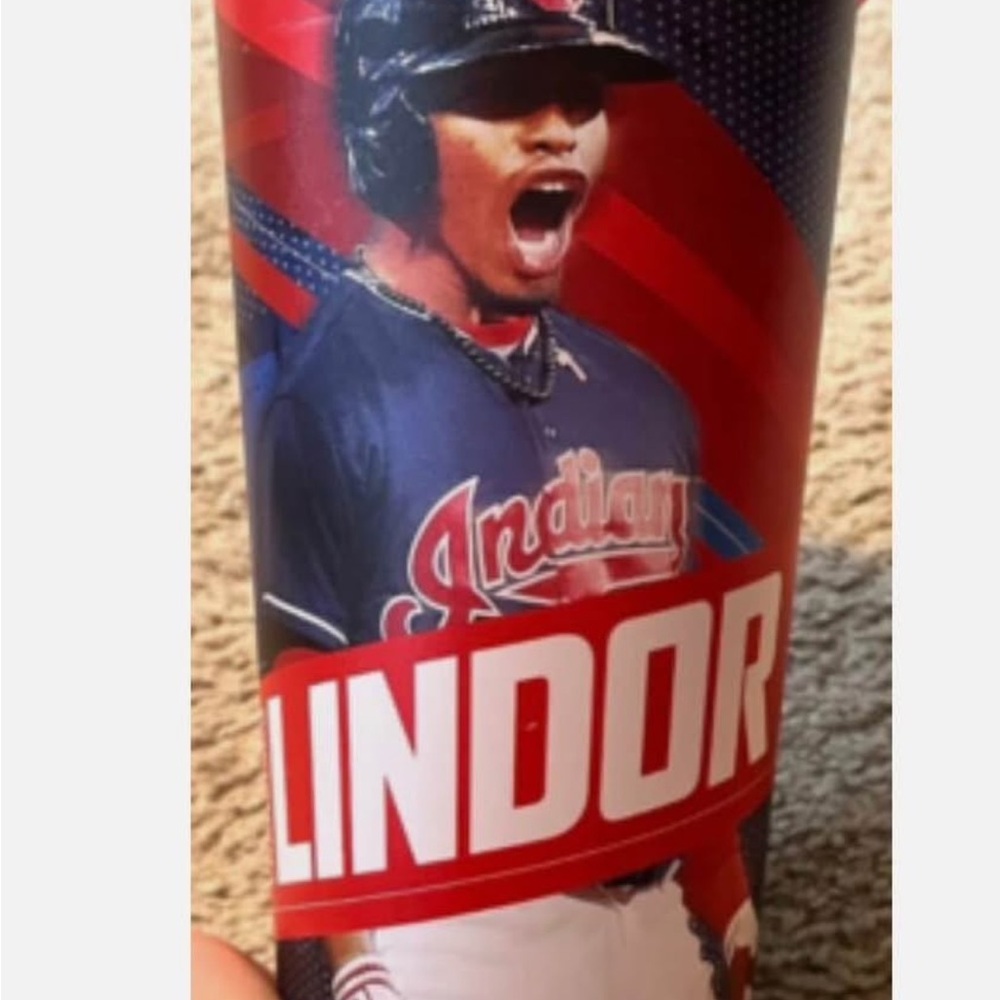 Francisco Lindor Cleveland Indians Souvenir cup  - Red & Navy